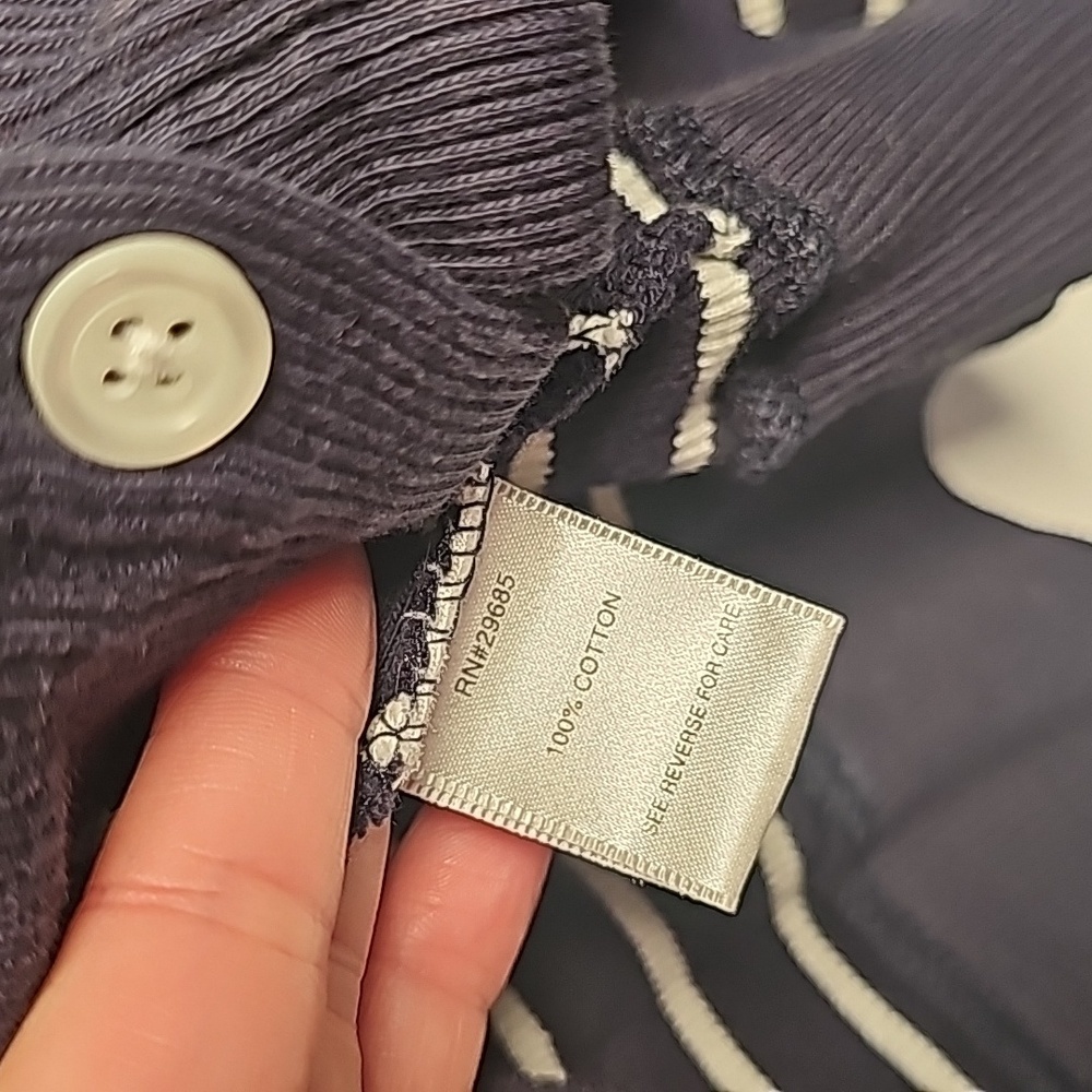 Pendleton MP navy blue/white striped ruffled cardigan - Picture 5 of 15